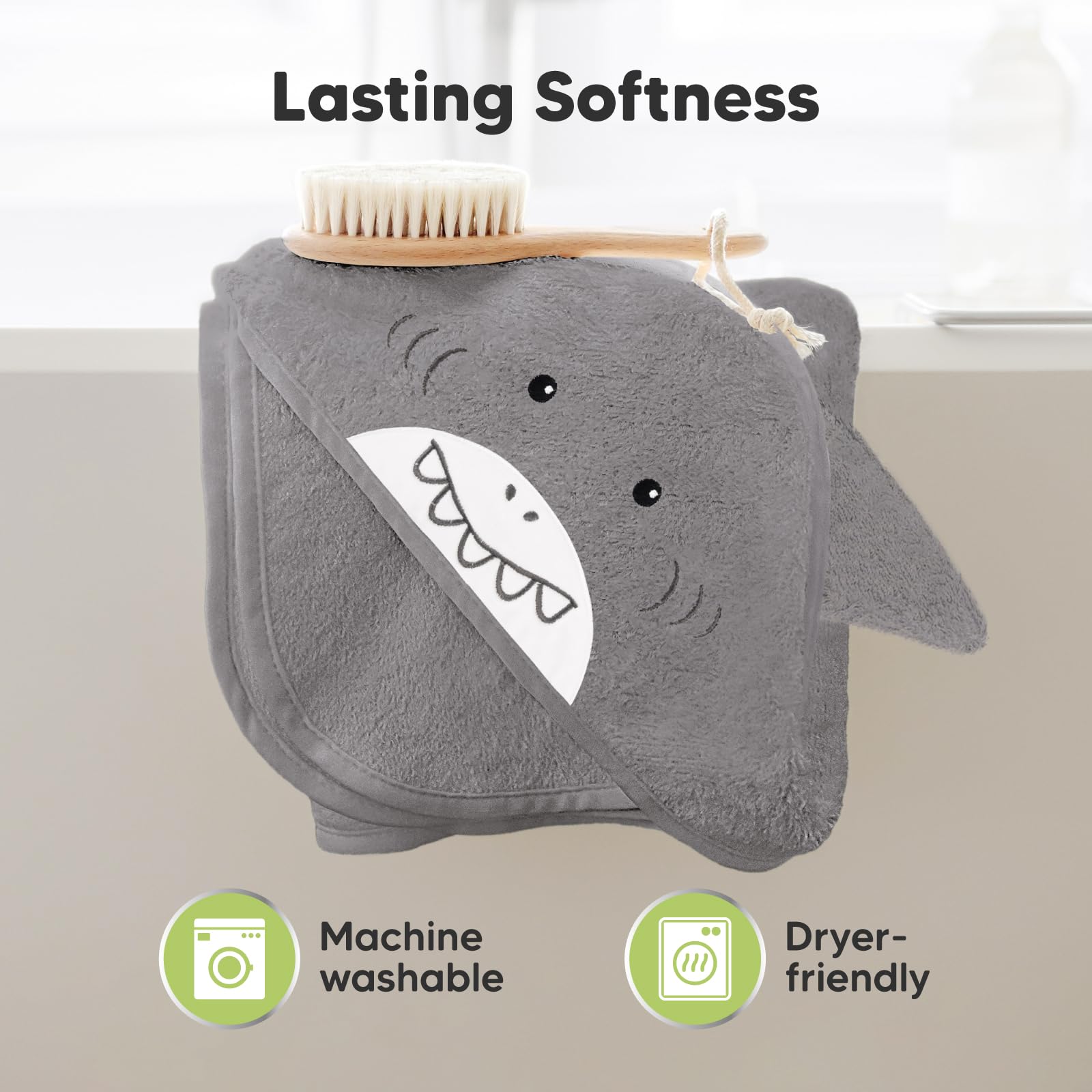 KeaBabies adorable-design-hooded-towel offers cute, cozy bath time wrap