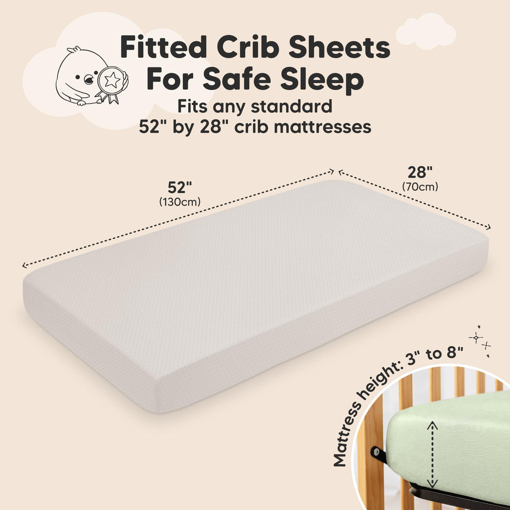 KeaBabies Aereo fitted crib sheets sage nursery decor coordination