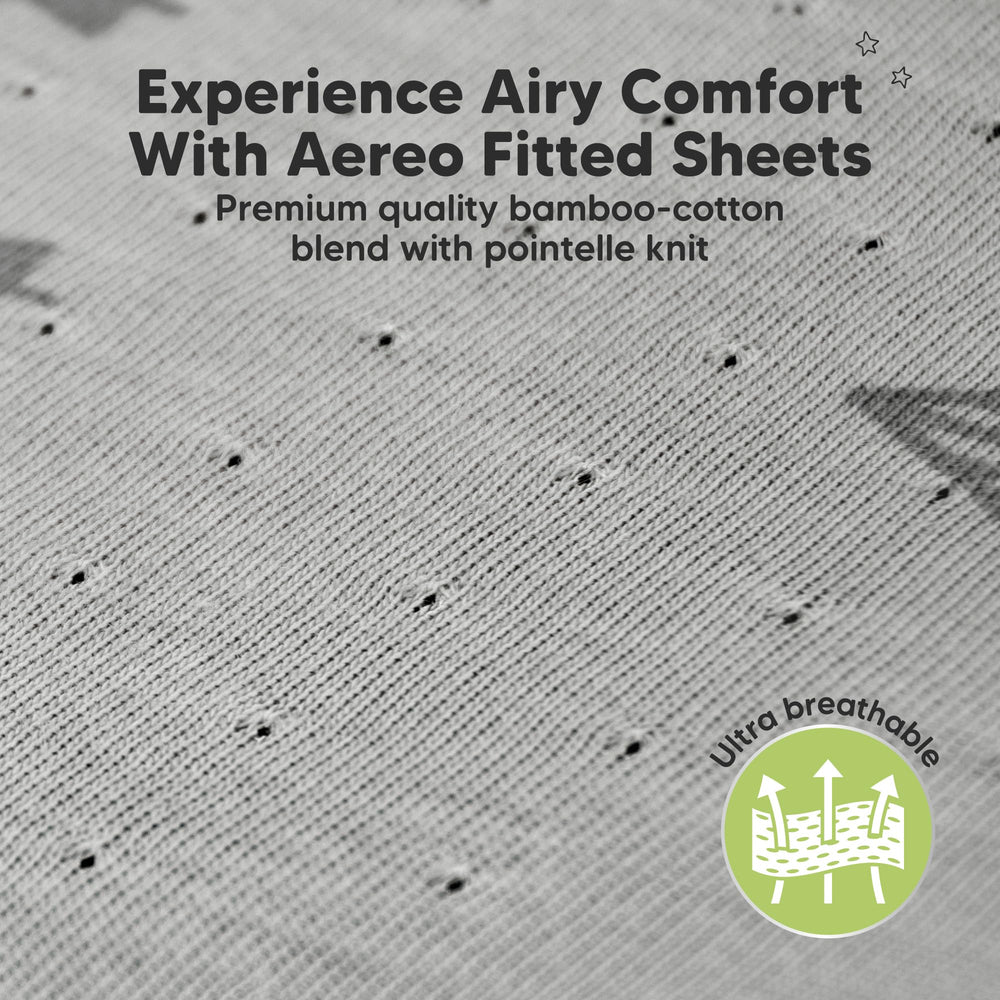 KeaBabies Aereo fitted crib sheets sage on mattress highlights snug elastic fit