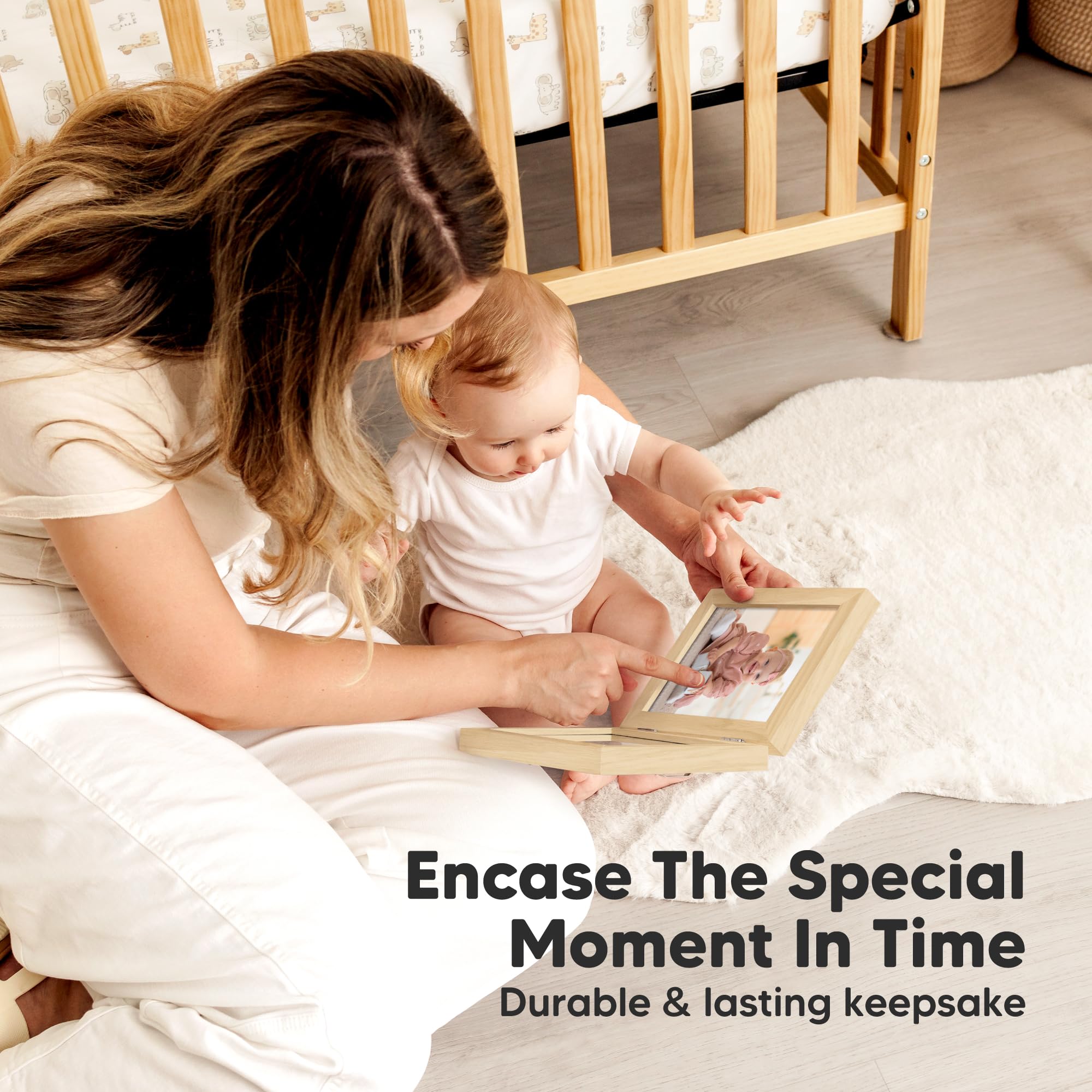 KeaBabies air-dry clay dries naturally for a mess-free keepsake.