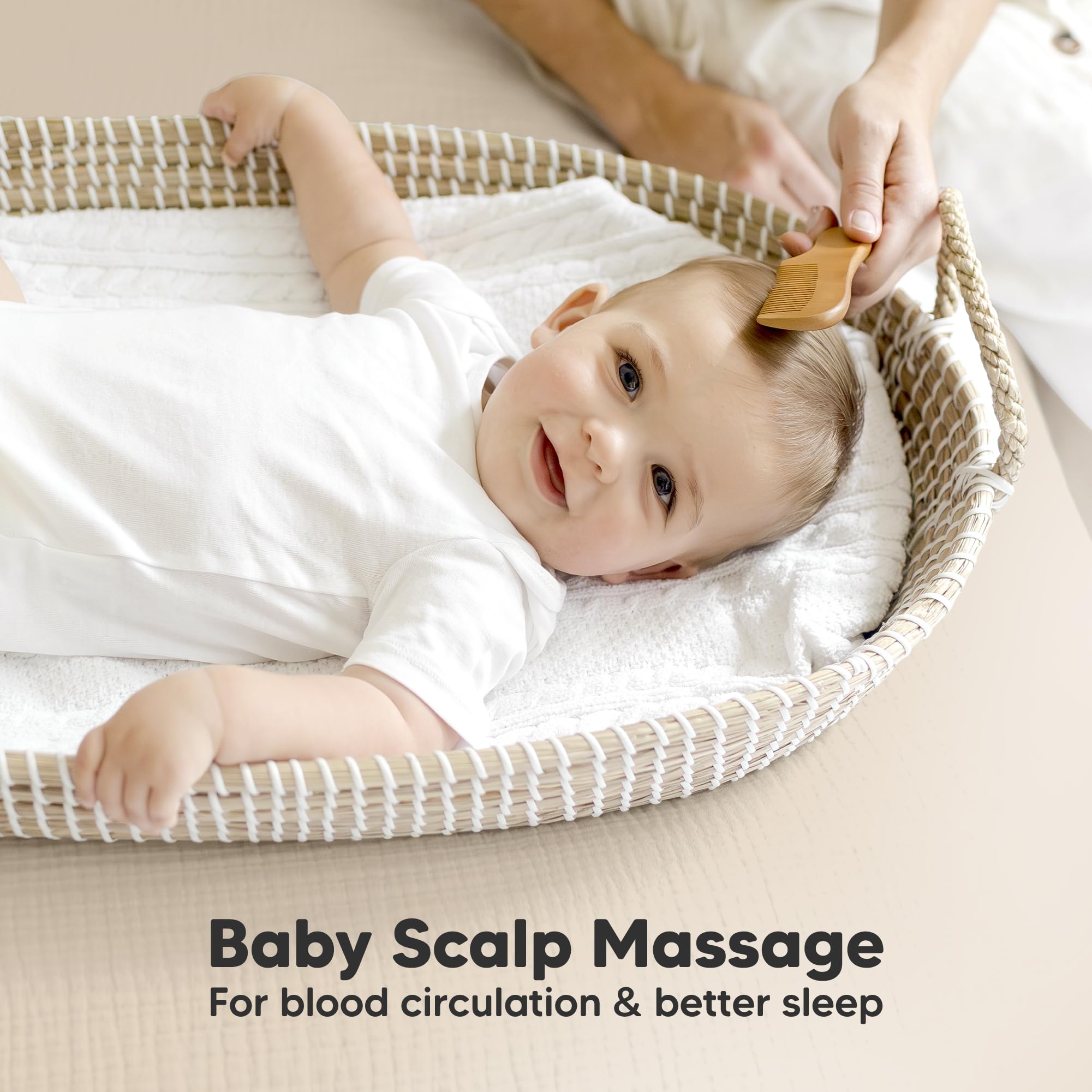 KeaBabies hair brush features an air hole to ease brushing on damp hair.