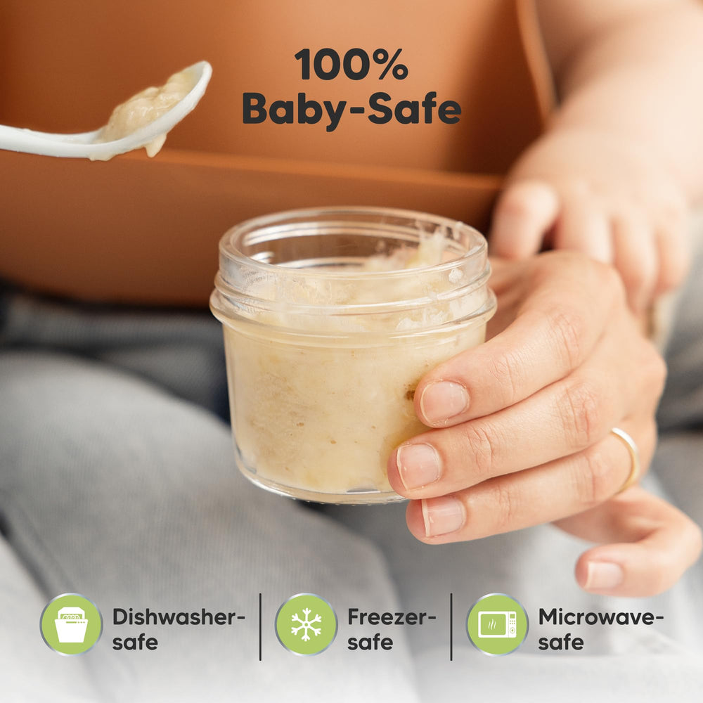 KeaBabies all-in-one storage for prep, store, reheat and serve baby foods.