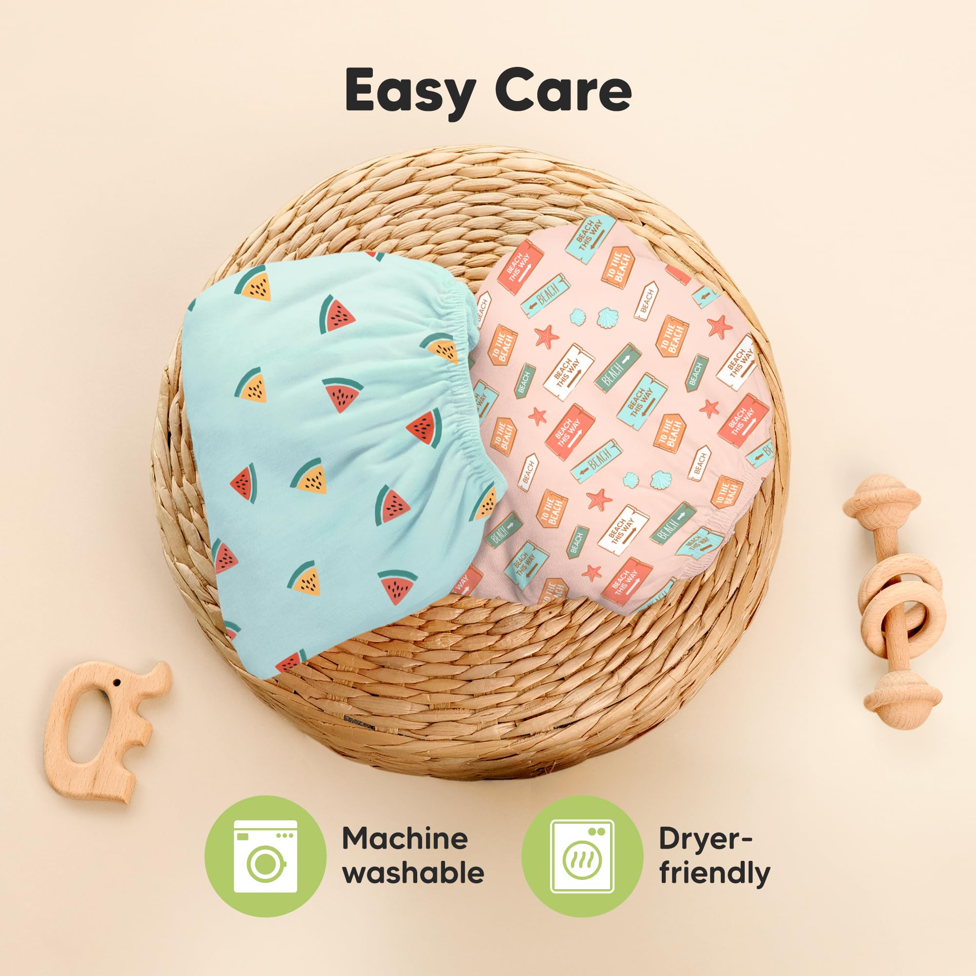 KeaBabies All-season comfort view of breathable bamboo fabric in warm light