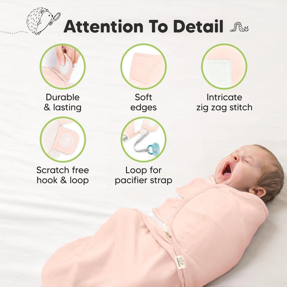 KeaBabies all-season lightweight swaddle keeps baby comfortable.