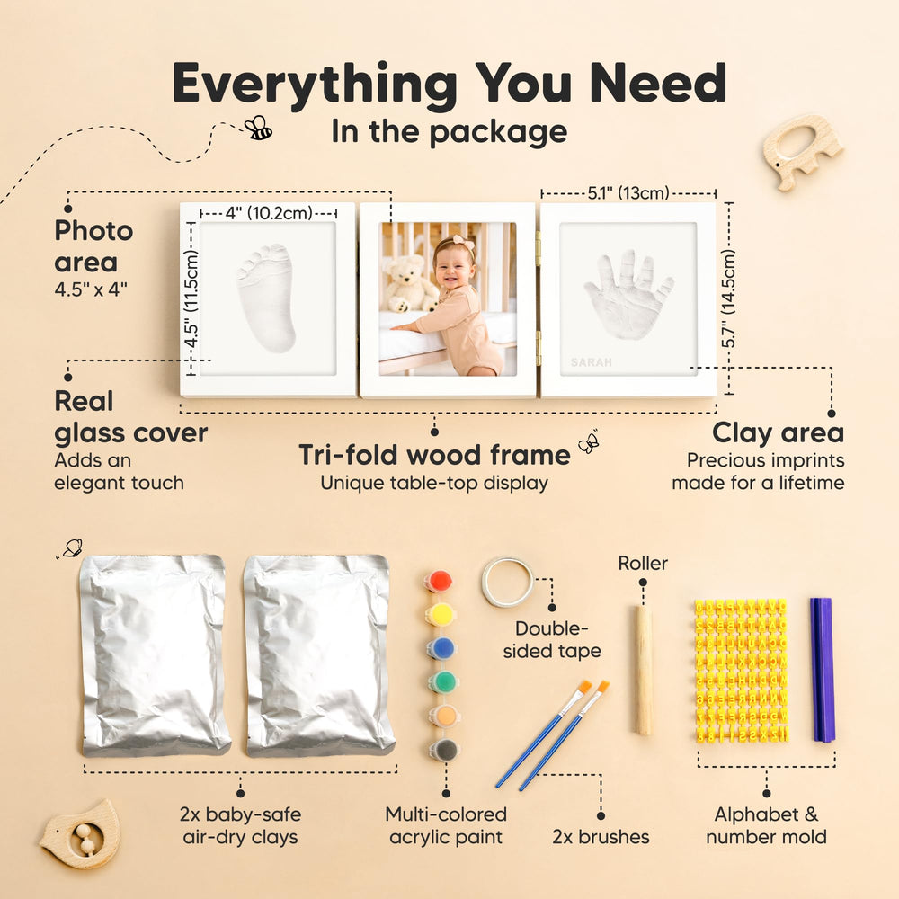 KeaBabies Alpine White footprint kit captures tiny prints for a sentimental keepsake