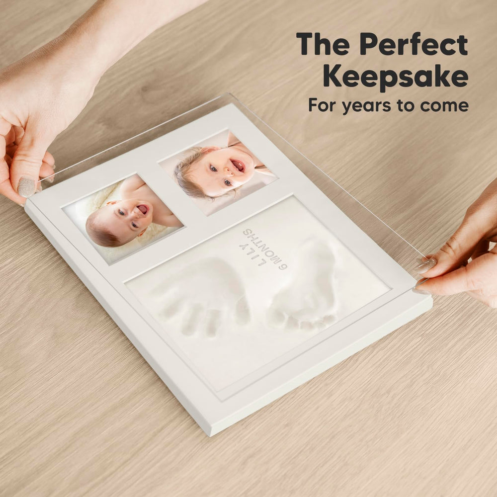 KeaBabies Alpine White frame with glass cover, durable keepsake display