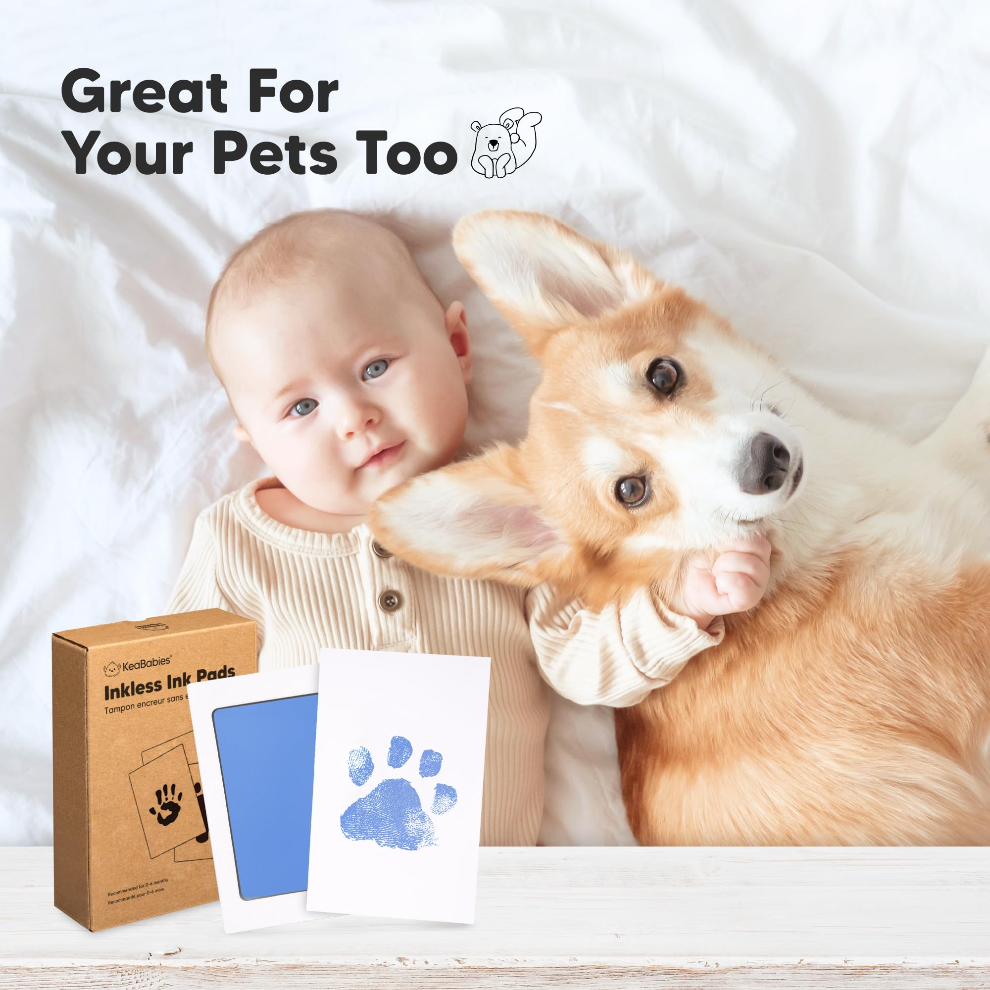 KeaBabies 12x250gsm art cards for displaying multiple imprint designs.