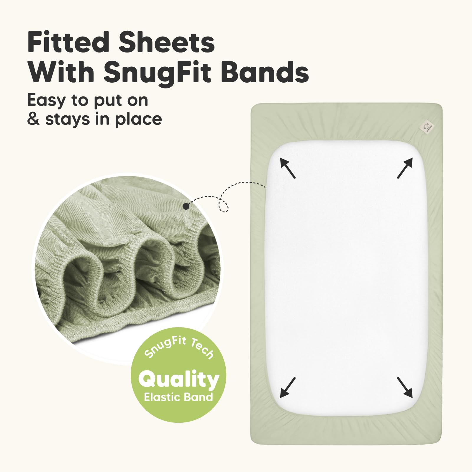 KeaBabies avocado double-stitched sheets offer lasting protection and durability.