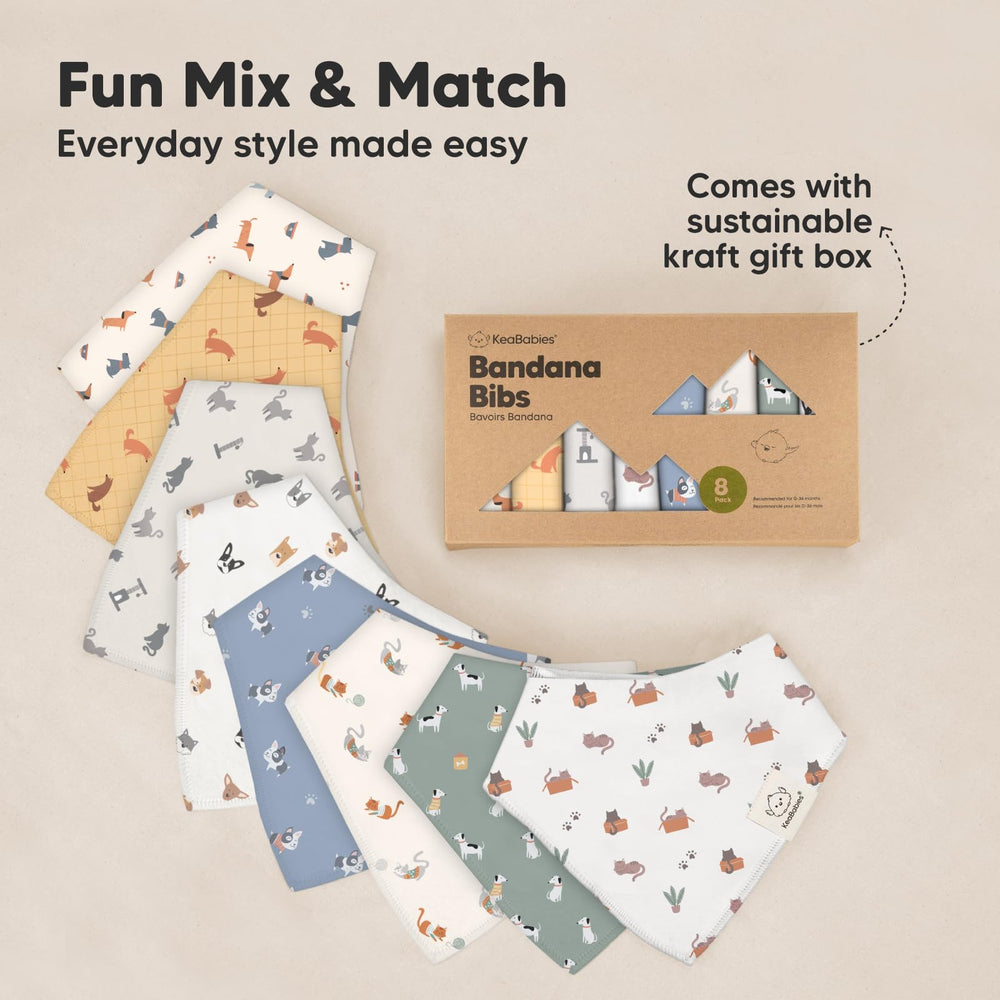 KeaBabies 0-36 months size range for newborn to toddler.