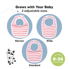 KeaBabies bib with soft seams and adjustable snaps closeup