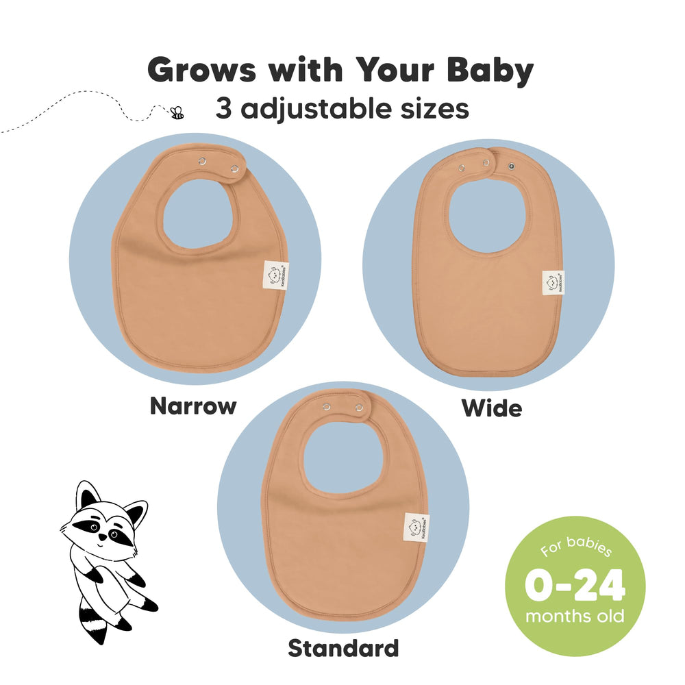 KeaBabies bibs soft seams nickel-free snaps emphasize gentle fit for newborns.