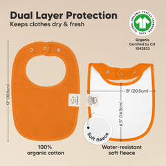 KeaBabies baby bibs full-torso coverage helping keep outfits clean during teething