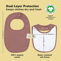 KeaBabies baby bibs full torso coverage demonstrates reliable drool protection during teething.