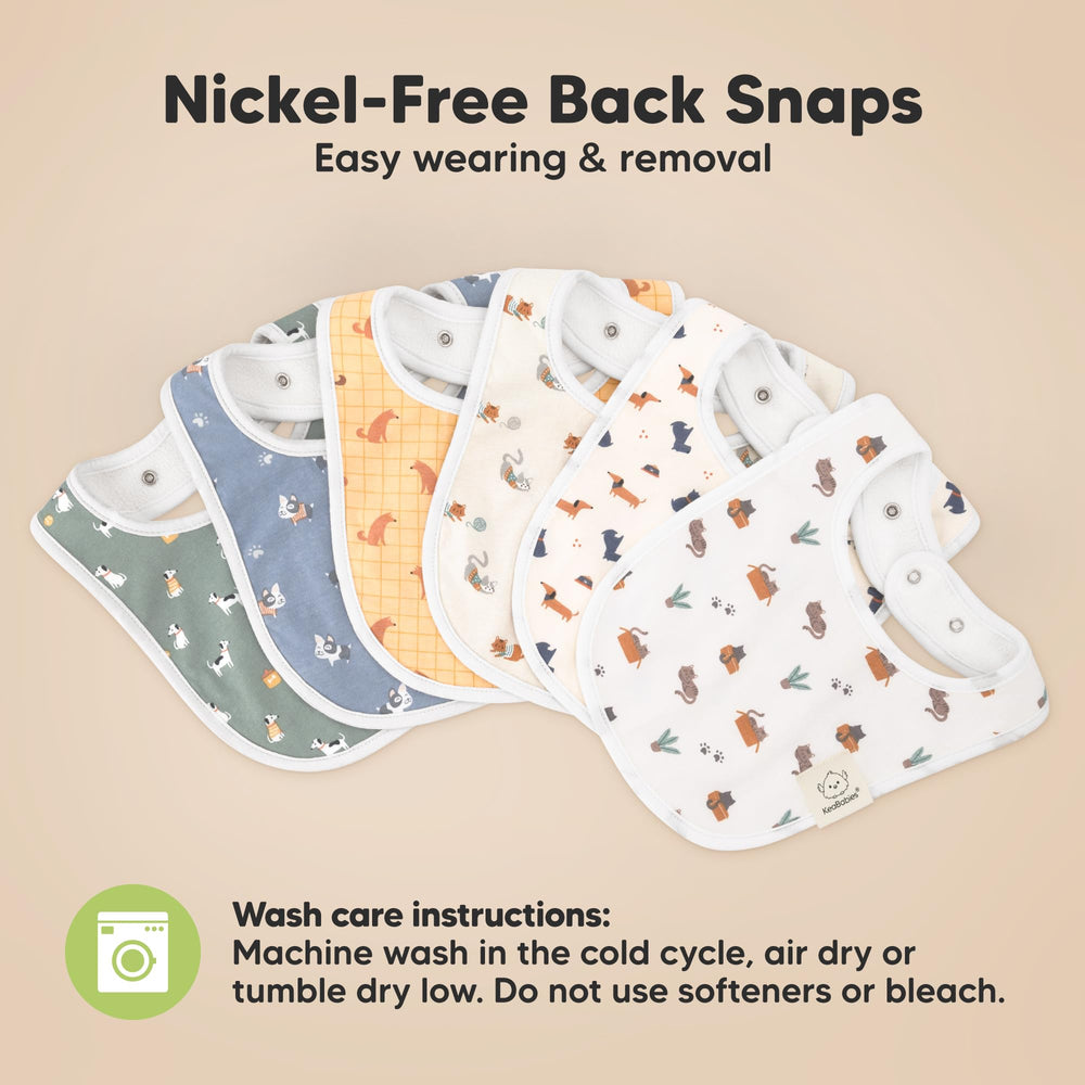 KeaBabies bibs in use during daily activities with secure fit