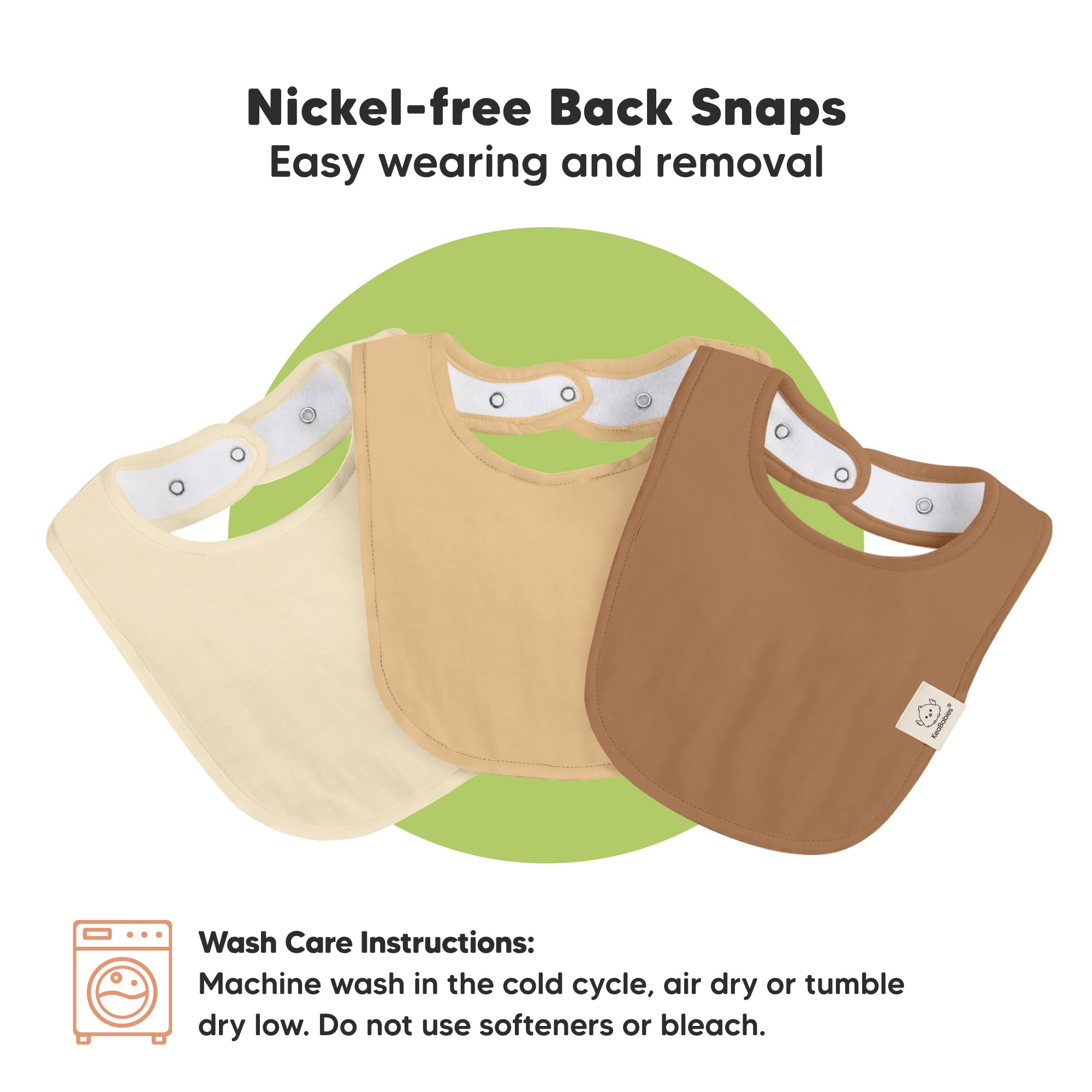 KeaBabies bib on-the-go ready for burping and spills