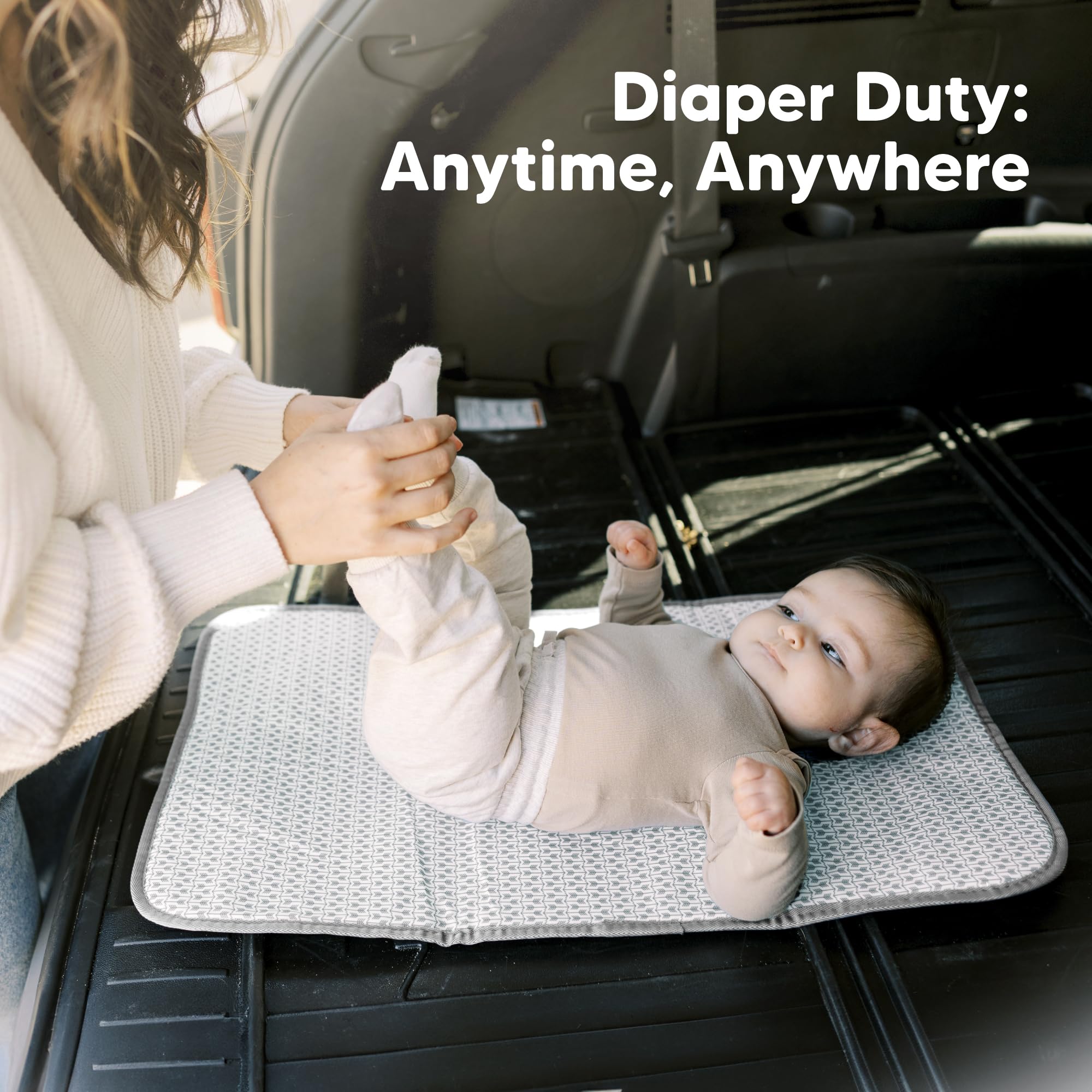 KeaBabies on-the-go changing pad makes diapering easier away from home