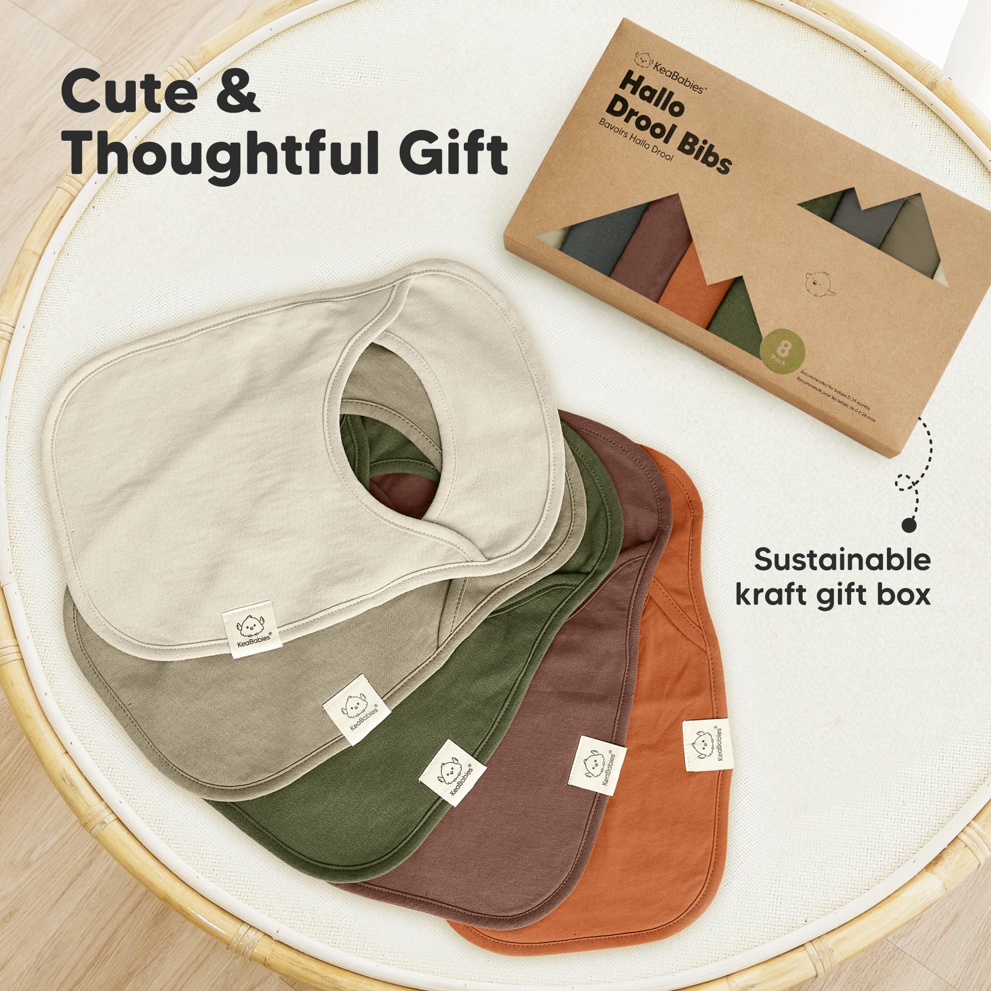 KeaBabies baby cheeks stay dry with these bibs