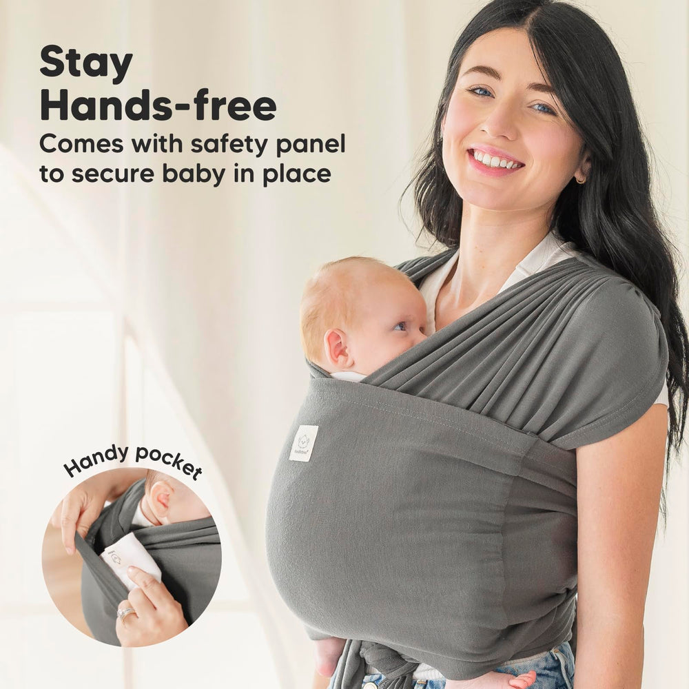 KeaBabies baby cradled close shows spine-friendly position and soothing calm.