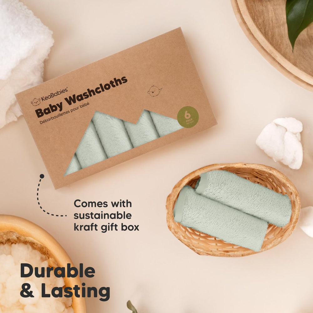 KeaBabies baby face towel alternative for gentle cleansing.
