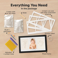 KeaBabies baby footprint imprint material closeup highlights safe clay ideal for long-lasting prints.