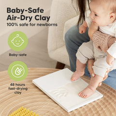 KeaBabies baby footprint imprint with safe clay for lasting memento