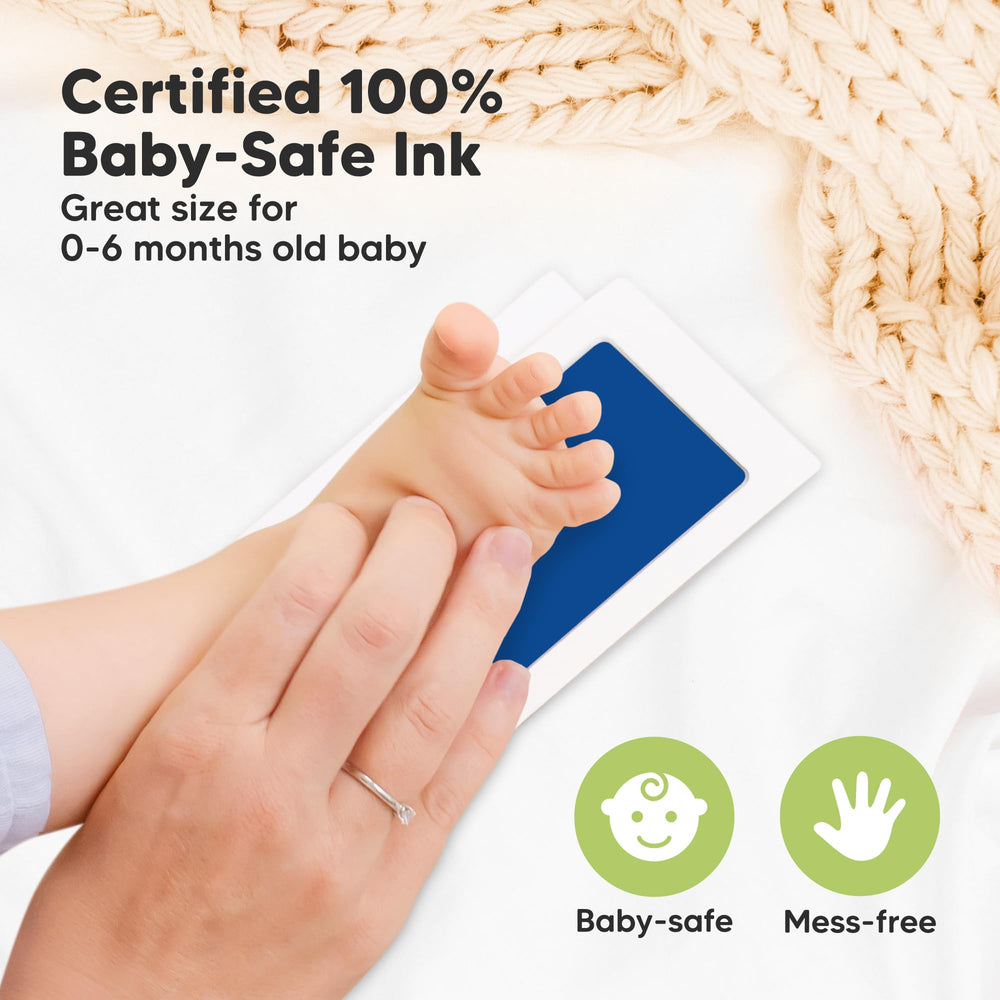 KeaBabies Baby Footprint Inkless preserves tiny footprints with crisp lines.