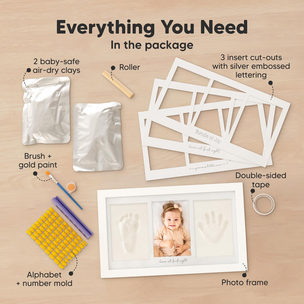 KeaBabies baby footprint kit Alpine White, captures tiny feet for lasting memories