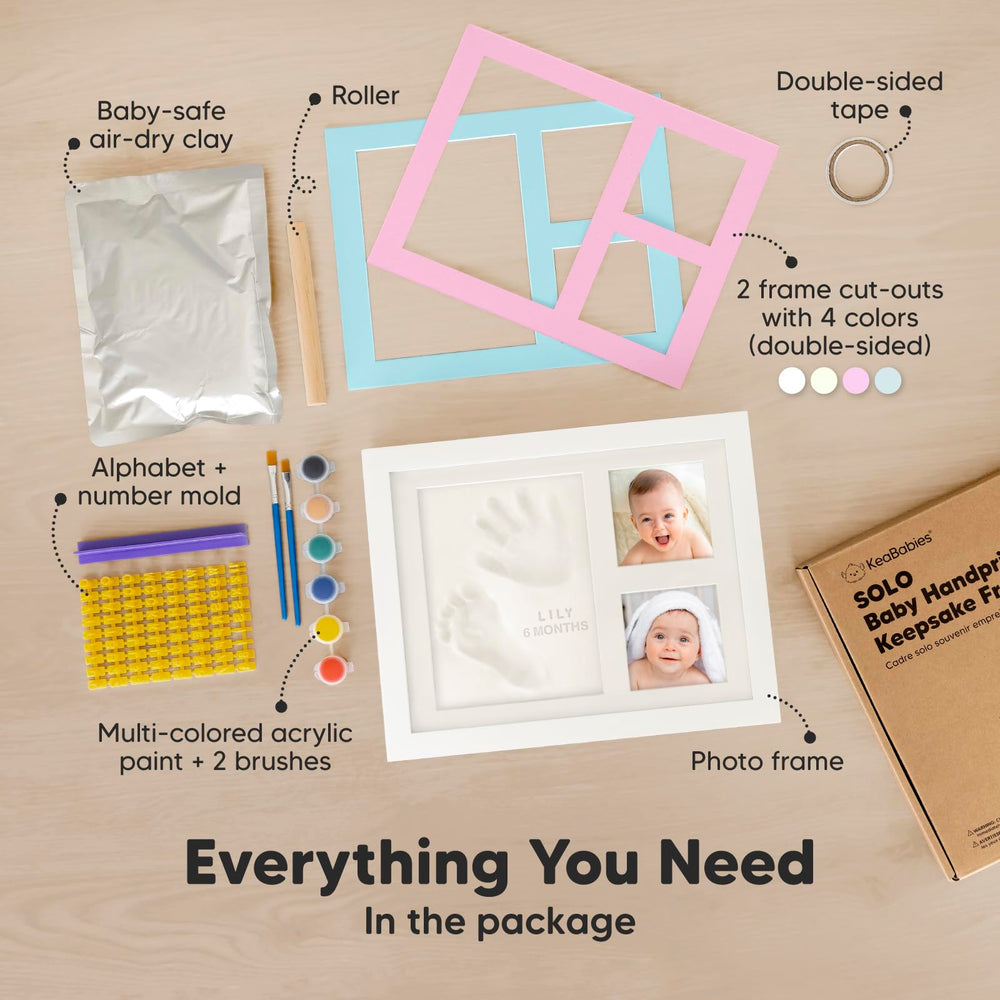KeaBabies baby footprint kit clay, safe for preserving tiny foot imprints