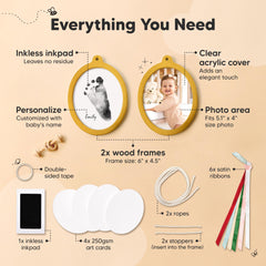 KeaBabies baby footprint ornament with mess-free keepsake option