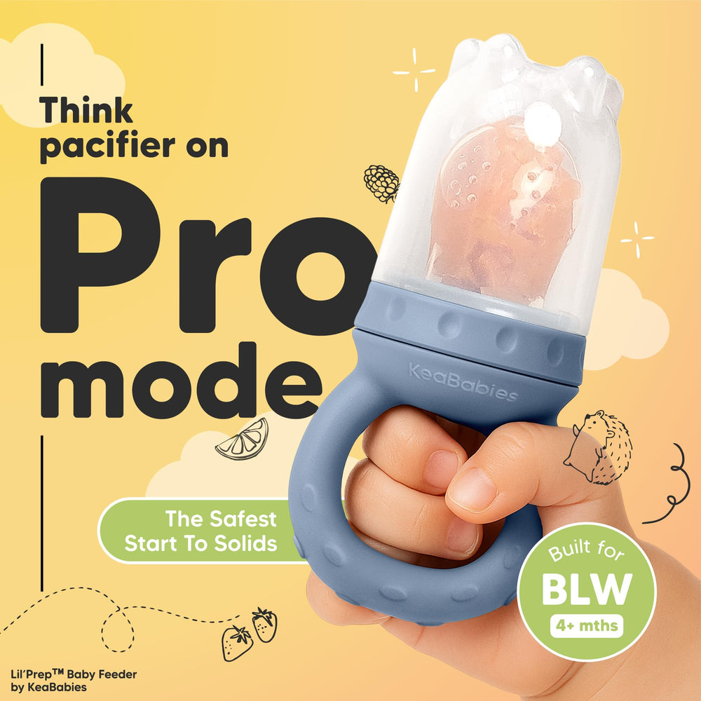 KeaBabies starter feeder close-up gentle gum-friendly silicone for 4–6 months