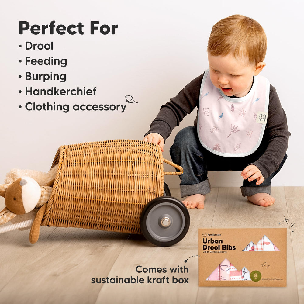KeaBabies gift-packaging bib set ready for gifting at a baby registry