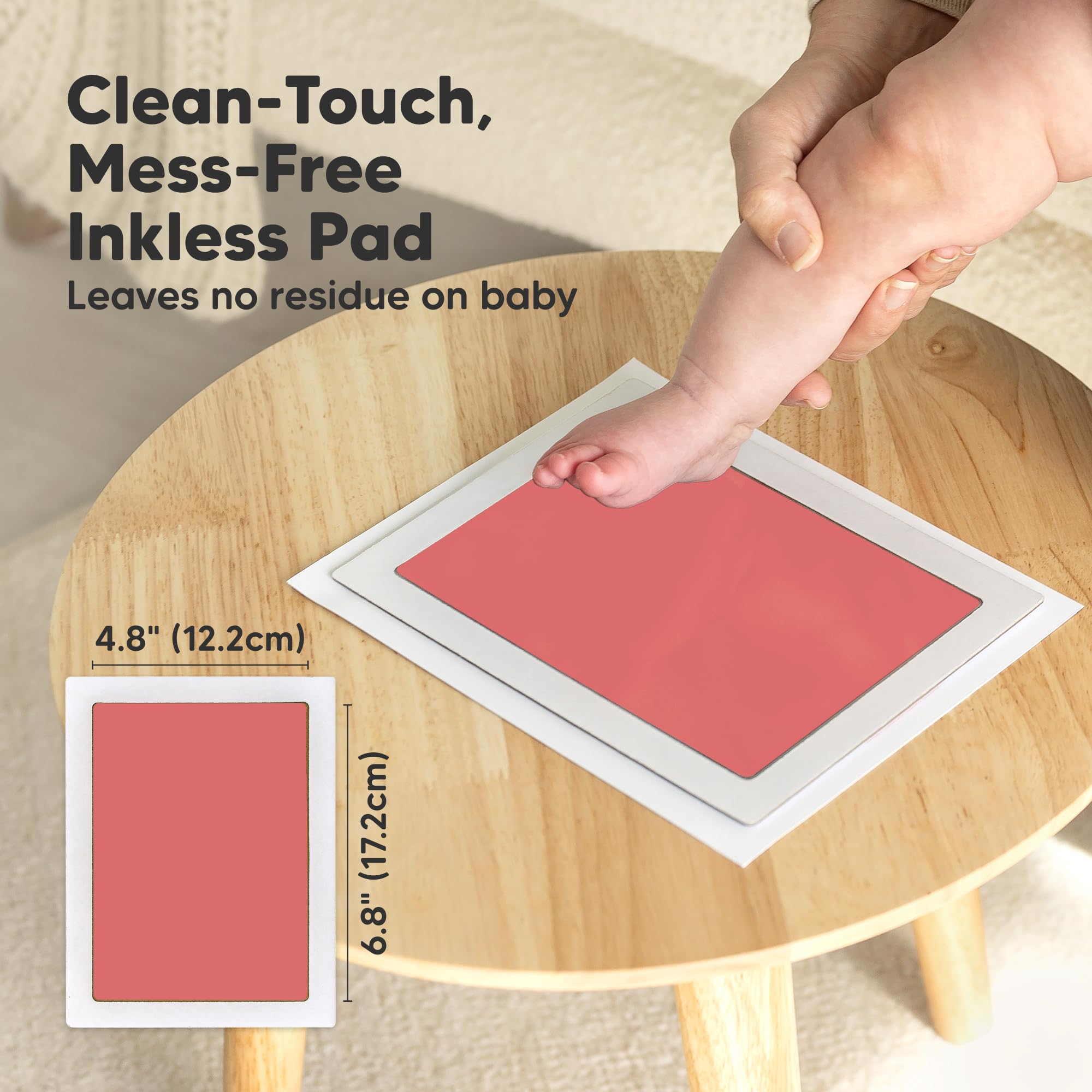 KeaBabies baby handprint on art card, crisp and lasting keepsake.