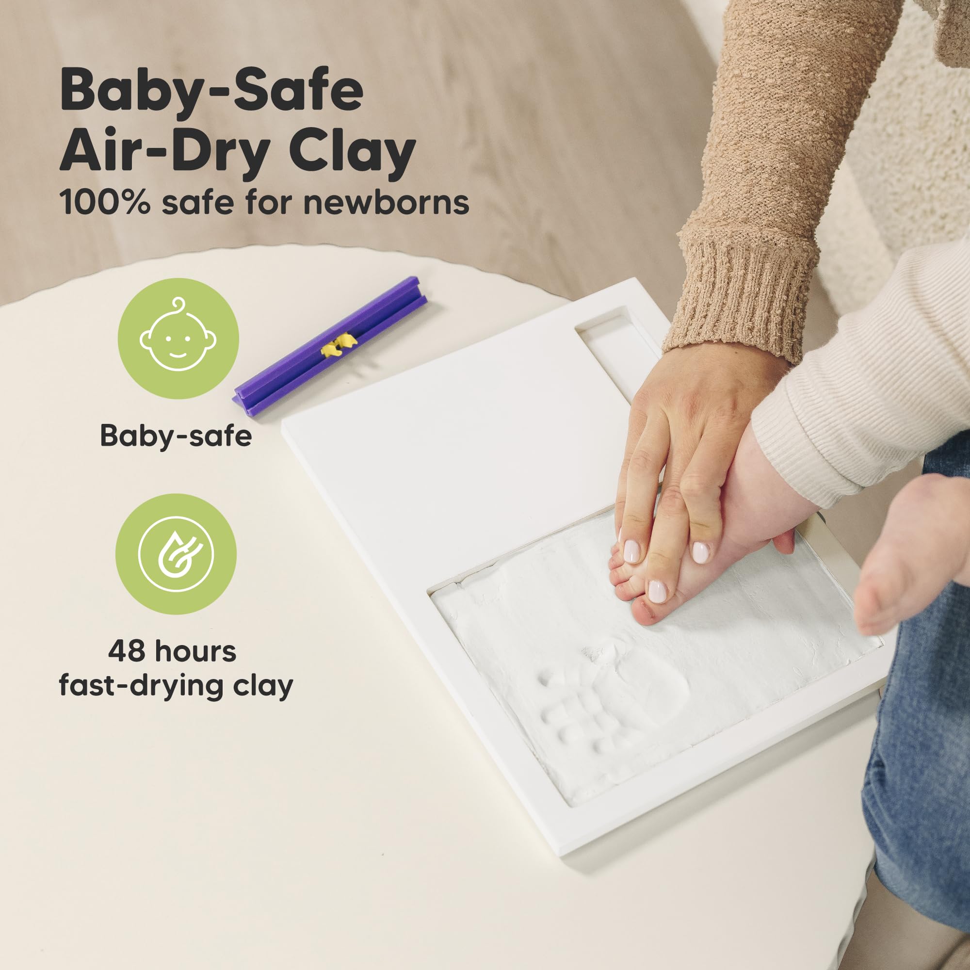 KeaBabies newborn handprint example showcases easy keepsake creation.