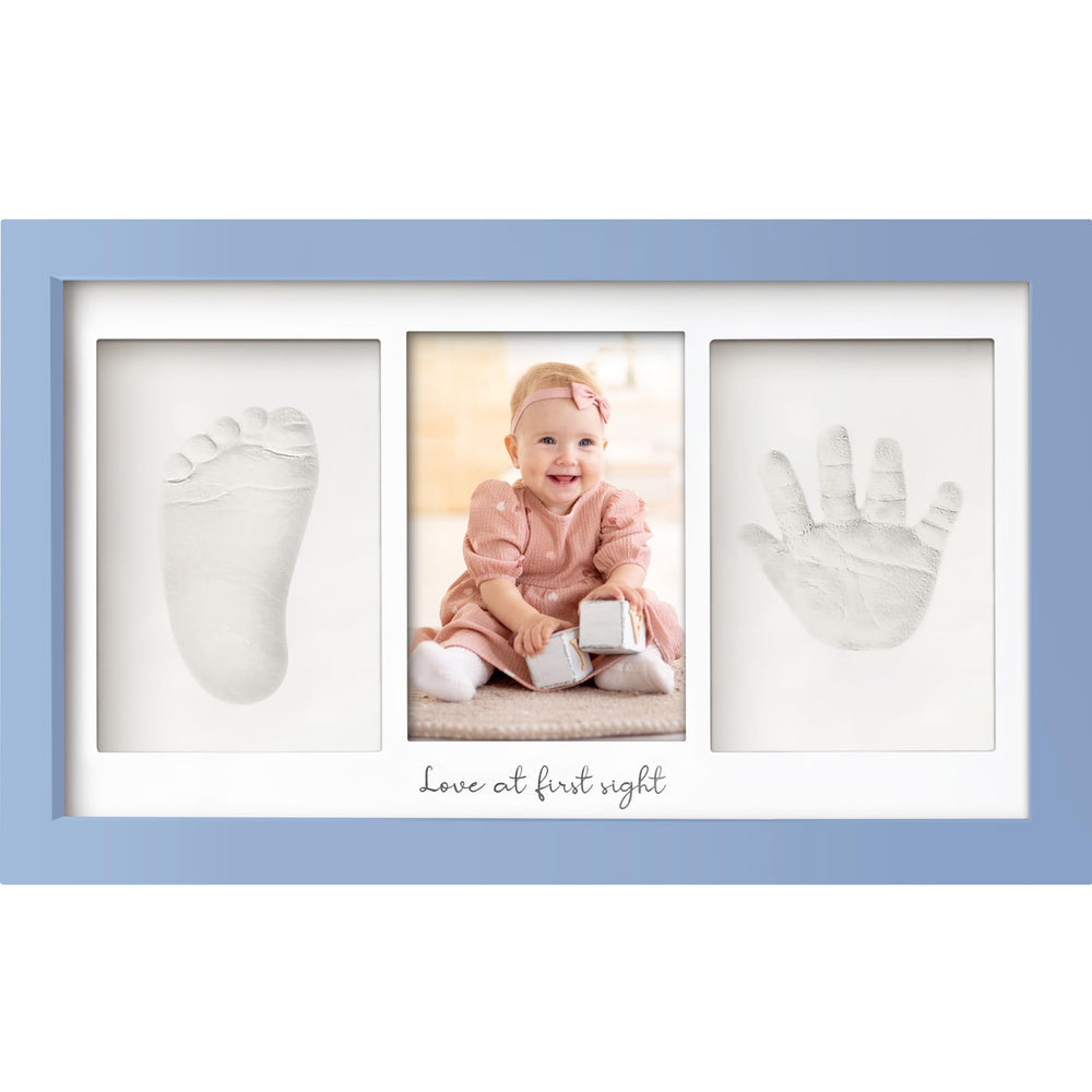 KeaBabies baby handprint frame in cornflower for nursery keepsake