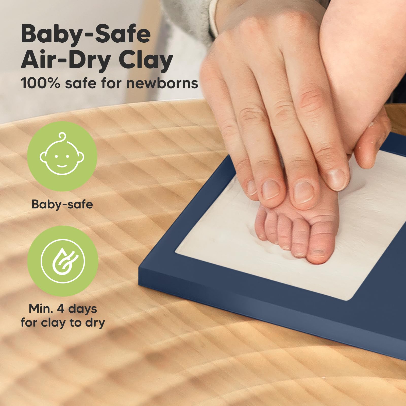 KeaBabies glass cover—protects delicate prints from dust and wear.