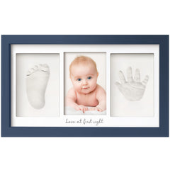 KeaBabies Baby Handprint Kit Midnight Blue frame—perfect newborn keepsake for nursery display.