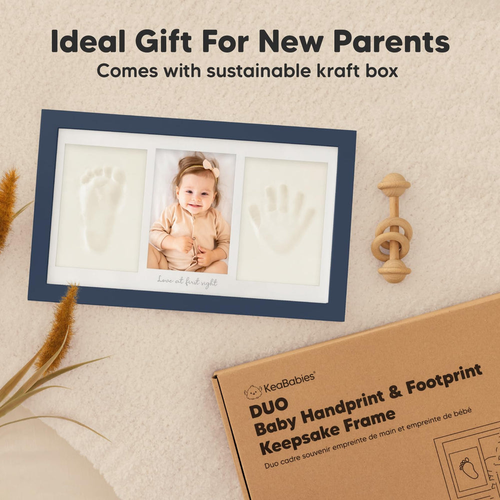 KeaBabies frame with name/date printing kit—customizable birth memory.