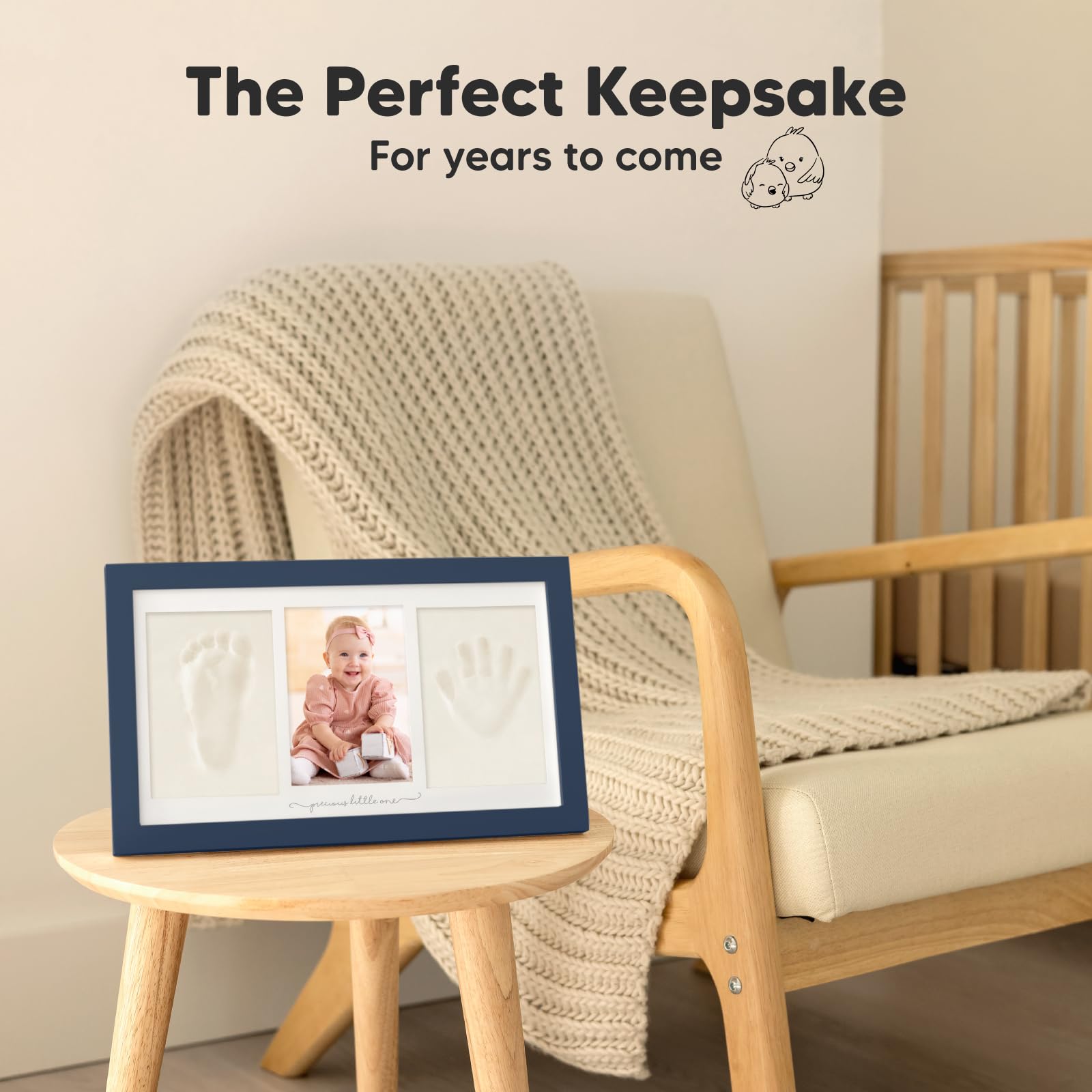 KeaBabies handprint kit with paintbrush—smooth application for precise impressions.