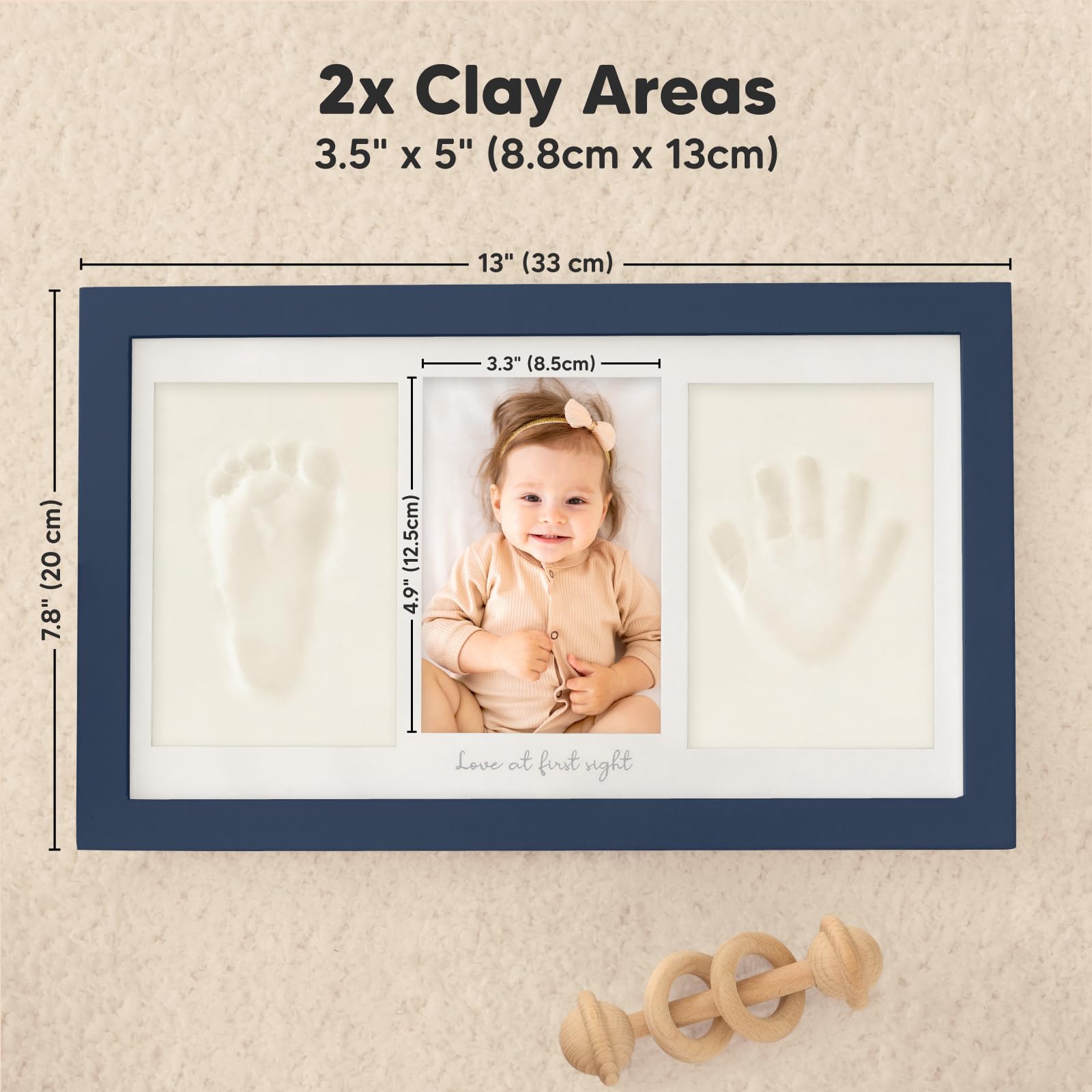 KeaBabies paw print option—capture pet moments alongside baby memories.