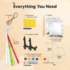 KeaBabies baby-handprint-kit-materials highlights included tools for at-home keepsake creation.