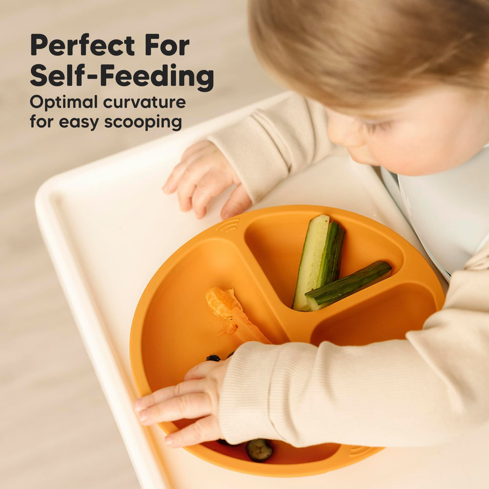 KeaBabies baby-led weaning-friendly plate supports self-feeding and exploration.