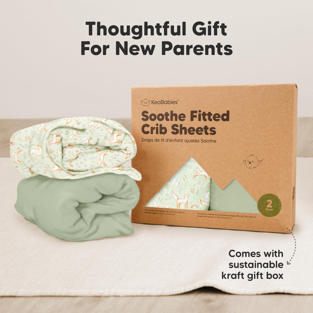 KeaBabies baby nap time sheets emphasize soothing texture and gentle feel.