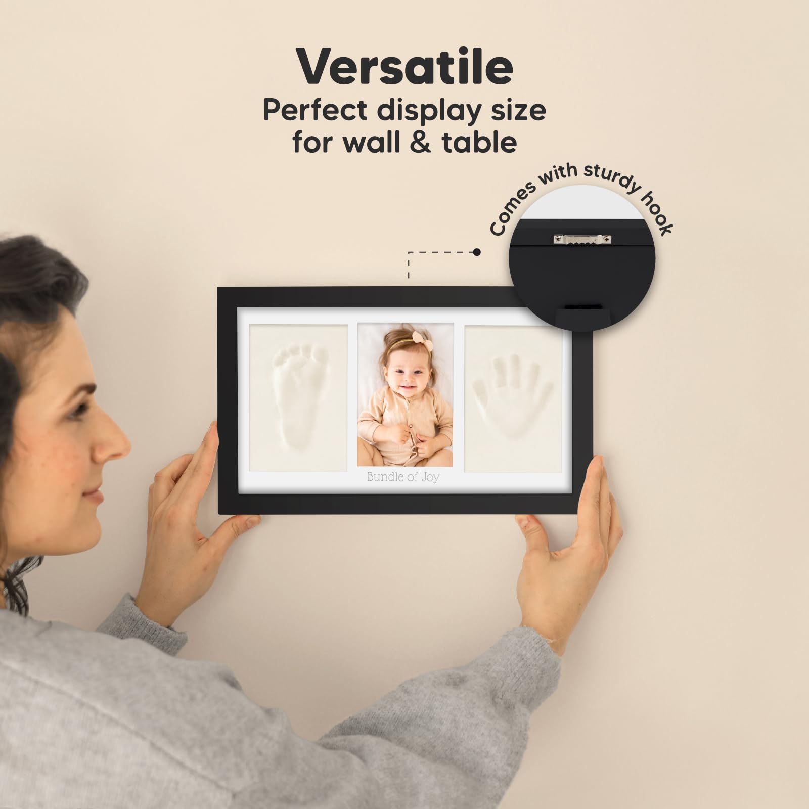 KeaBabies baby nursery frame decor closeup demonstrates display-worthy keepsake for room.
