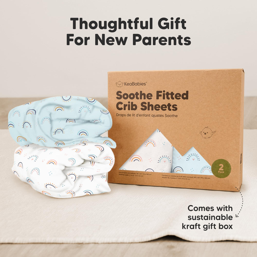 KeaBabies nursery use visuals showcase soft breathable linen for baby beds