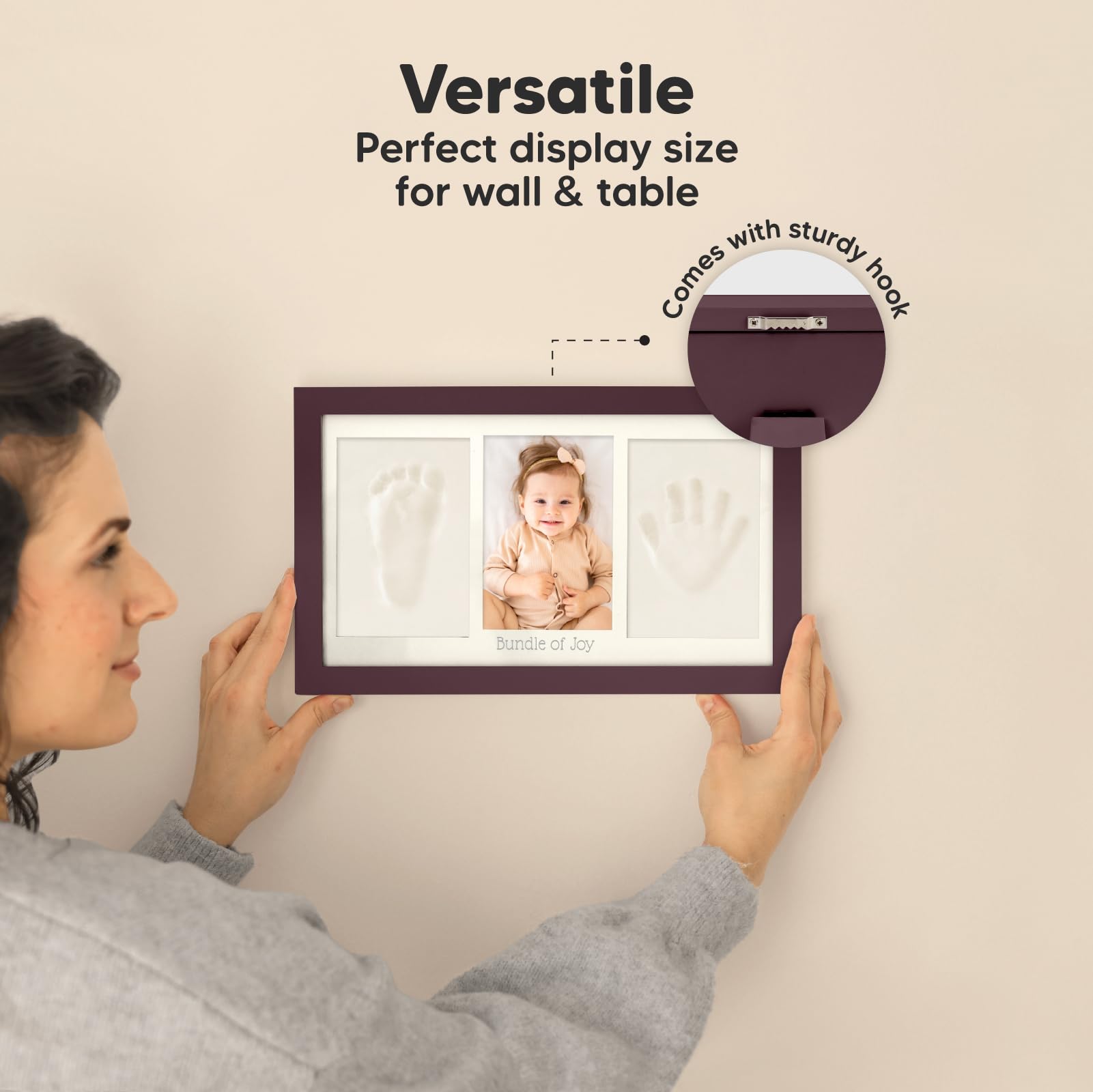 KeaBabies baby room decor Auburn frame close-up ready to display.