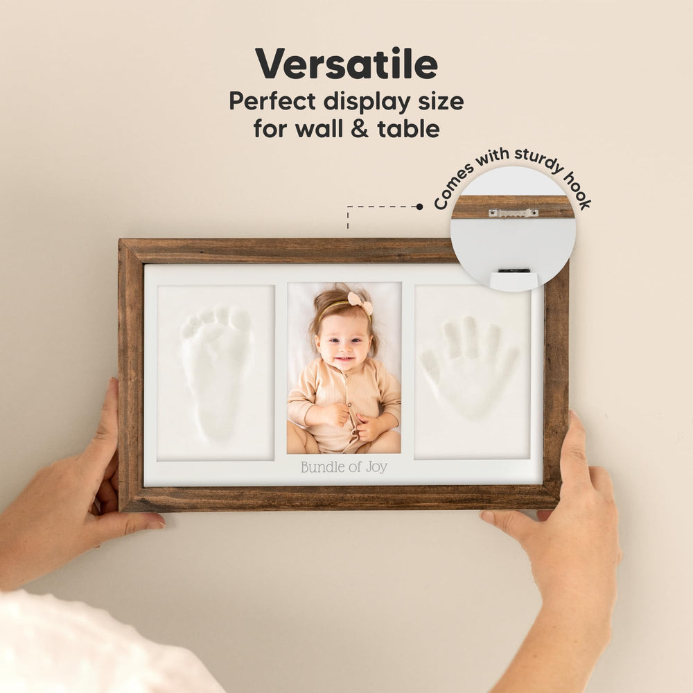 KeaBabies baby room decor frame display in medium oak—elegant nursery keepsake.