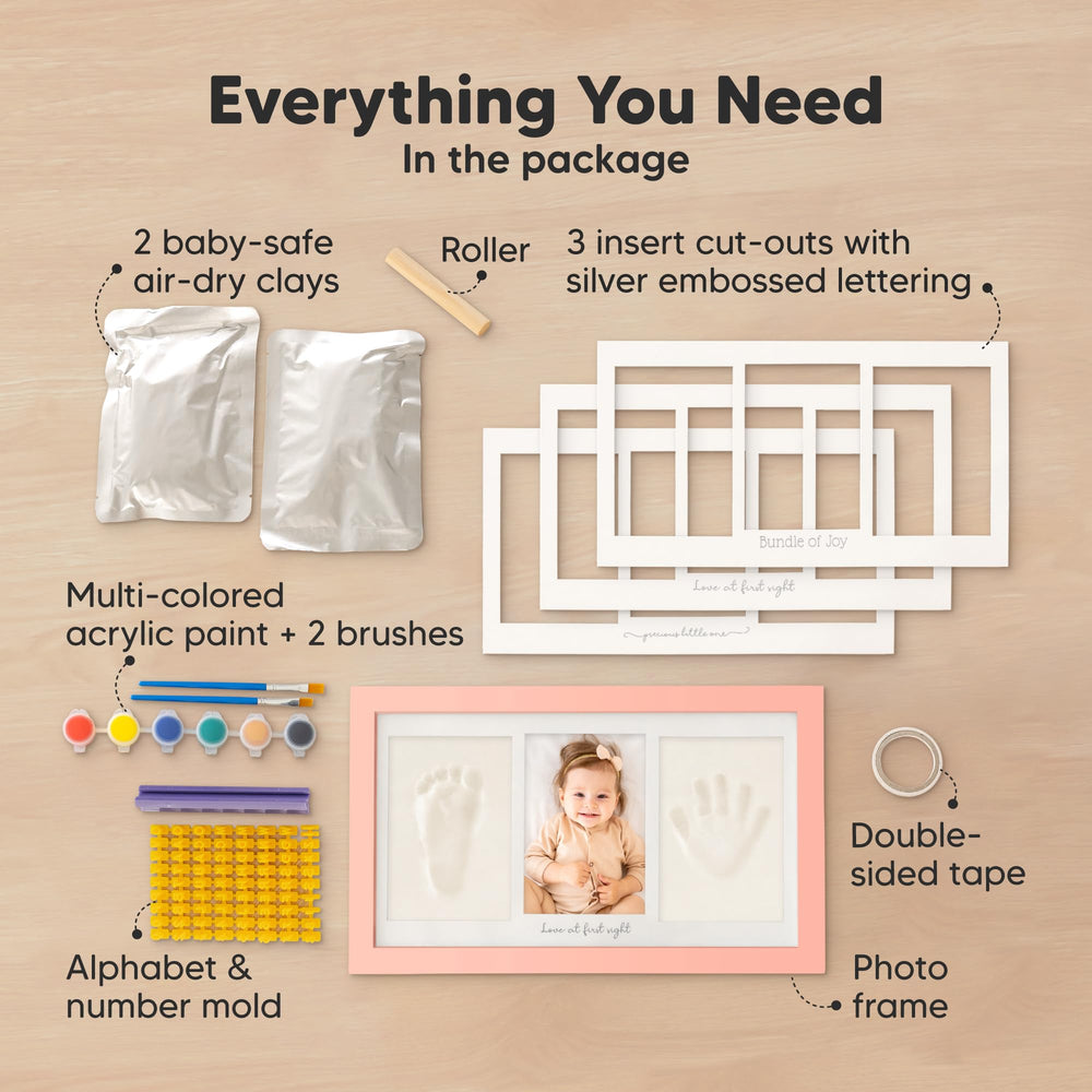 KeaBabies 100% baby-safe clay for lasting prints.