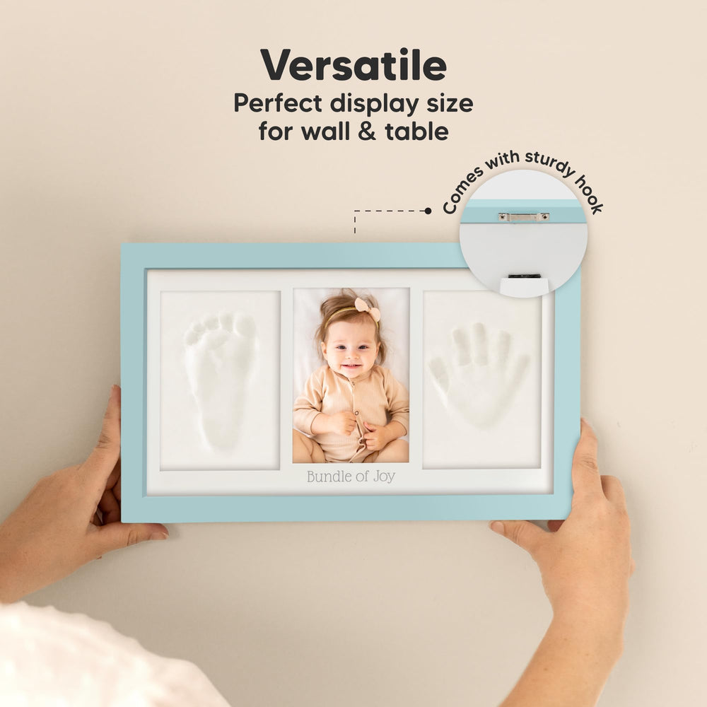 KeaBabies baby shower gift idea in sky blue frame packaging.