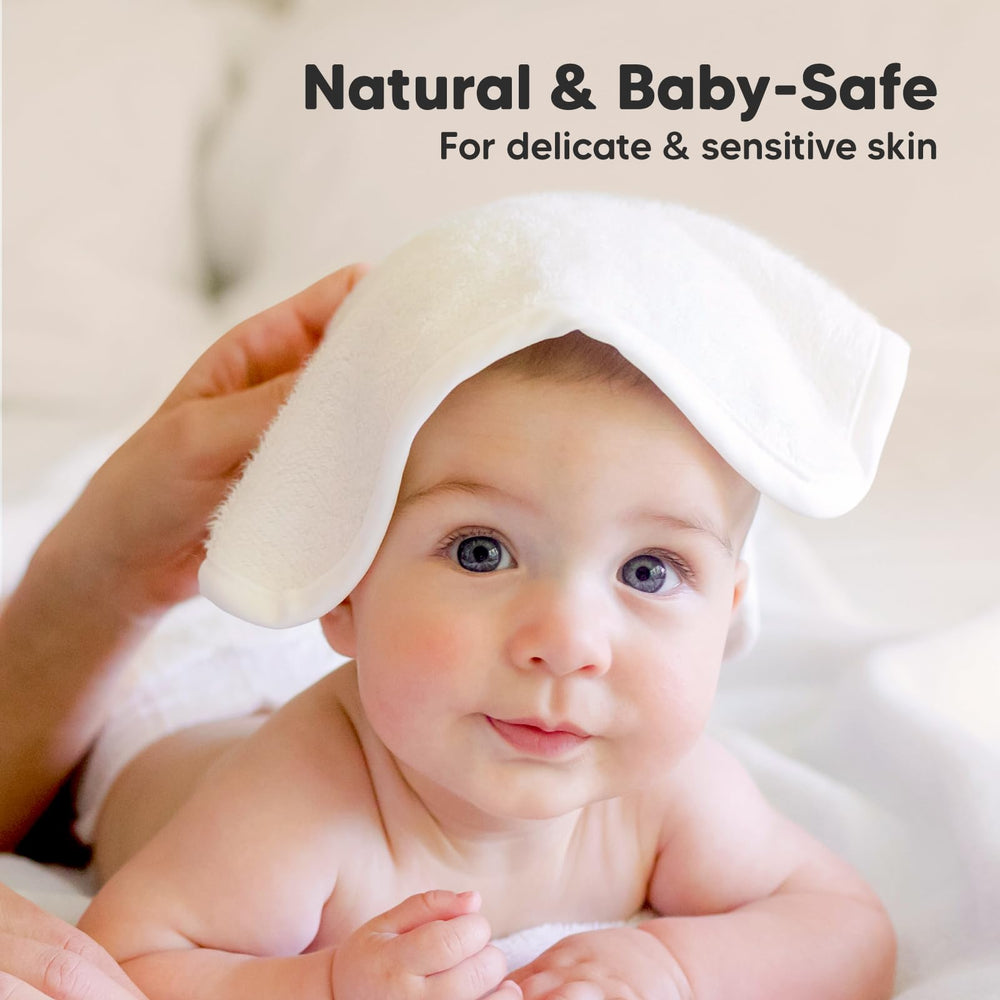 KeaBabies baby-skin-friendly washcloth image emphasizes gentle care for sensitive skin.