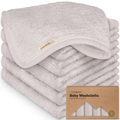 KeaBabies 6-pack baby washcloths with soft, absorbent fabric for gentle bath time